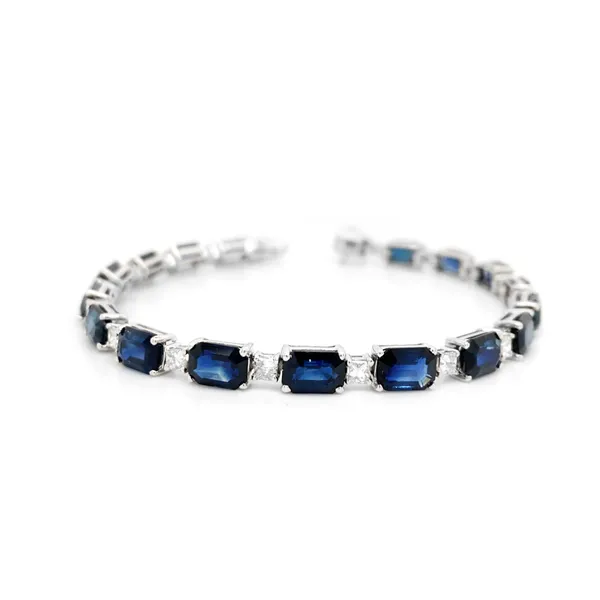 18K White Gold Sapphire Bracelet