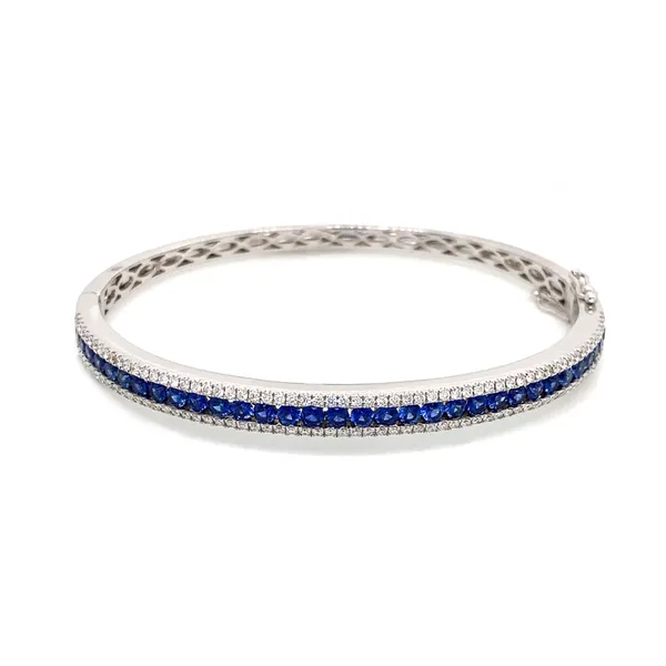 18K White Gold Diamond Bangle