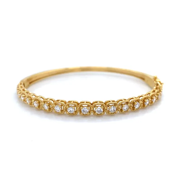 18K Yellow Gold Diamond Bangle