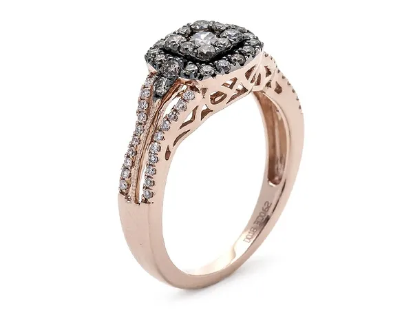 18K Rose Gold Brown Diamond Band
