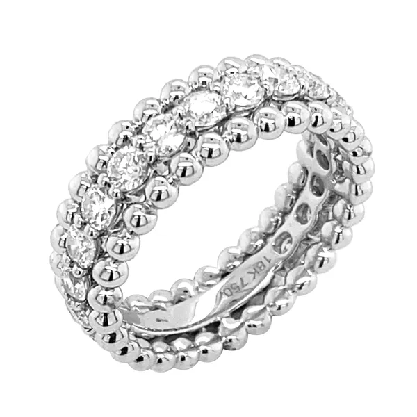 18K White Gold Diamond Band