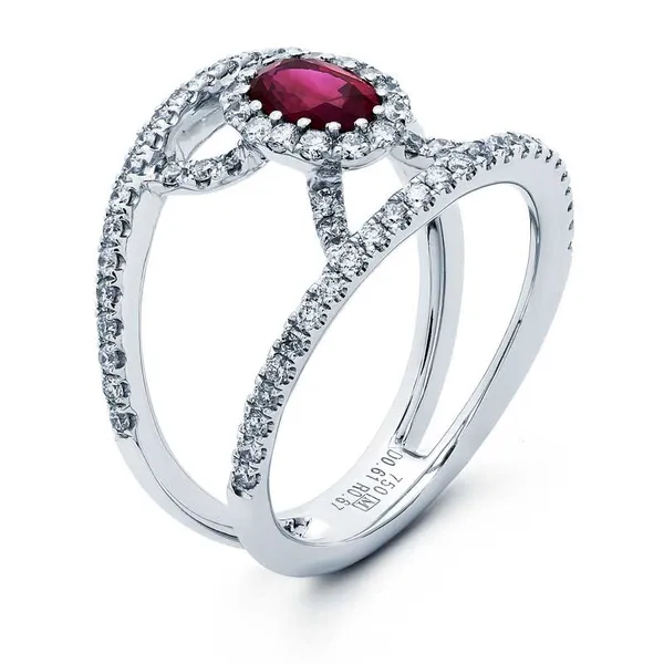 18K White Gold Ruby Ring
