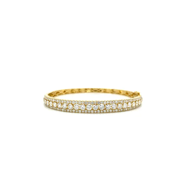 18K Yellow Gold Diamond Bangle