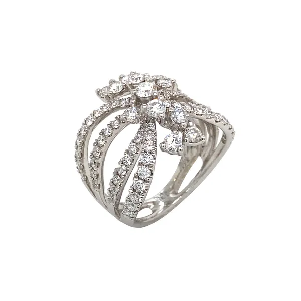 18K White Gold Diamond Band