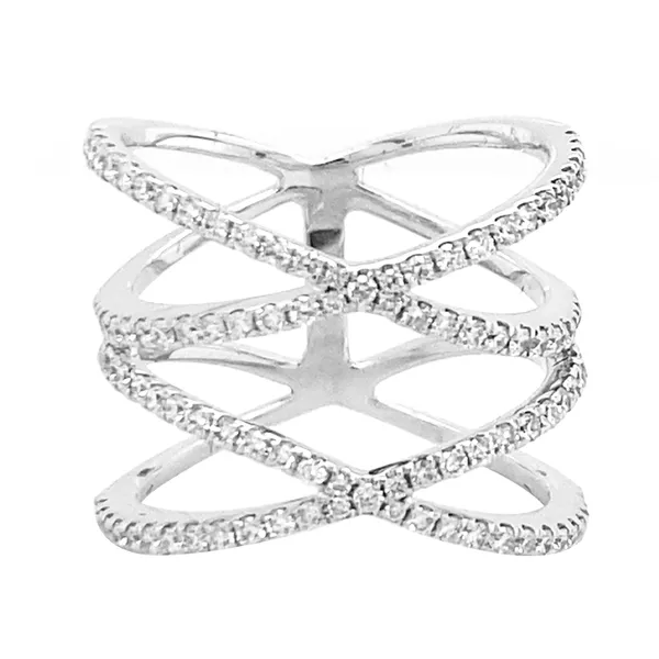 18K White Gold Diamond Band