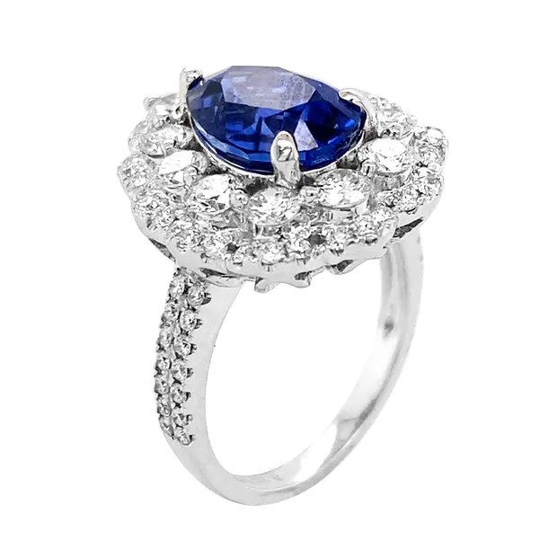 14K White Gold Sapphire Ring