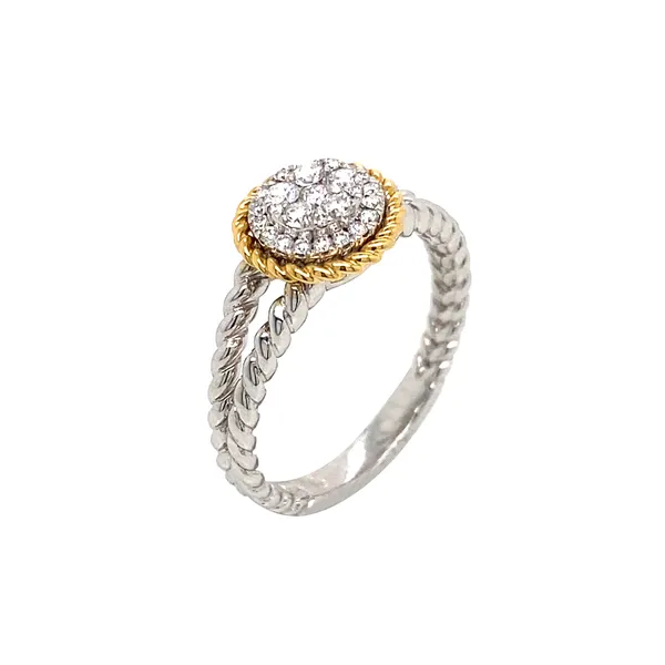 18K Two-Tone Gold Diamond Ring
