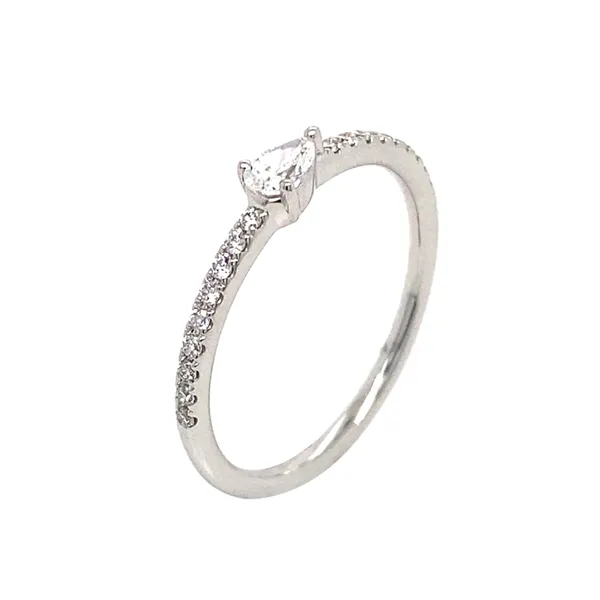 18K White Gold Diamond Band