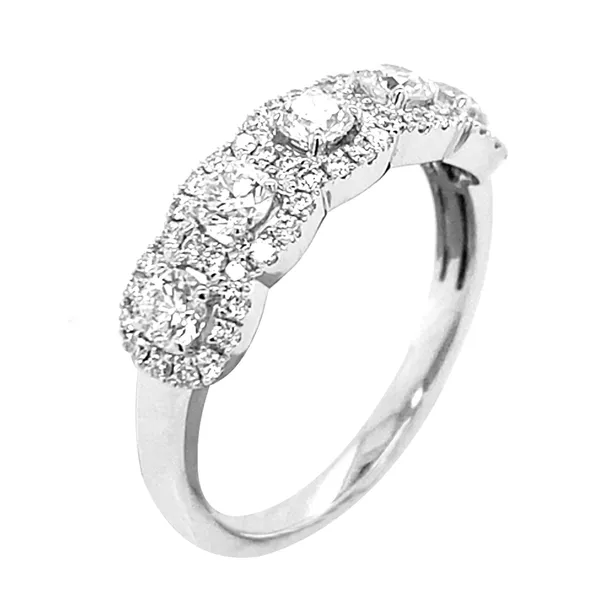 18K White Gold Diamond Band