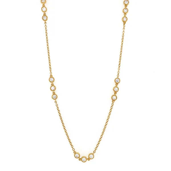 18K Yellow Gold Diamond Necklace