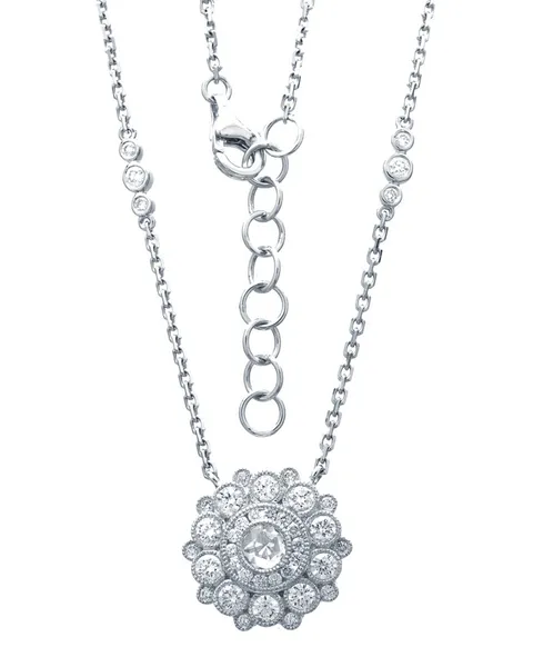 18K White Gold Diamond Necklace