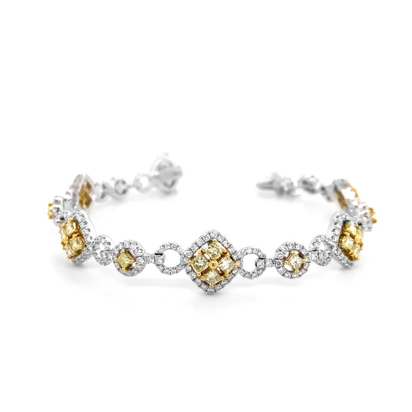 18K Two-Tone Yellow Diamond Bracelet