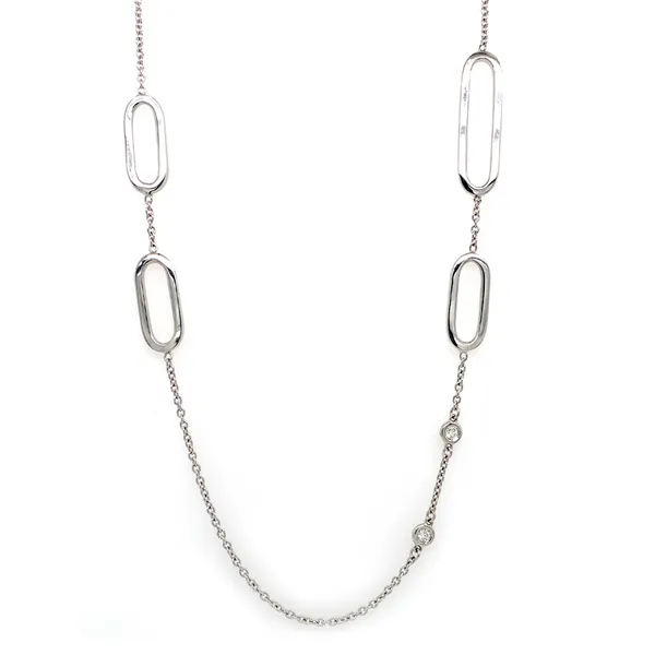 18K White Gold Diamond Necklace