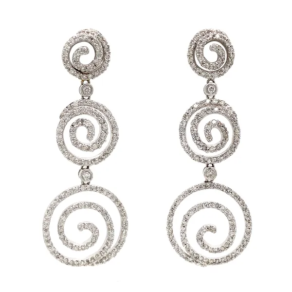 18K White Gold Diamond Earrings