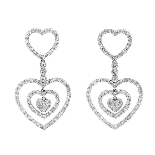 18K White Gold Diamond Earrings