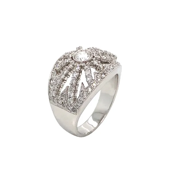 18K White Gold Diamond Band
