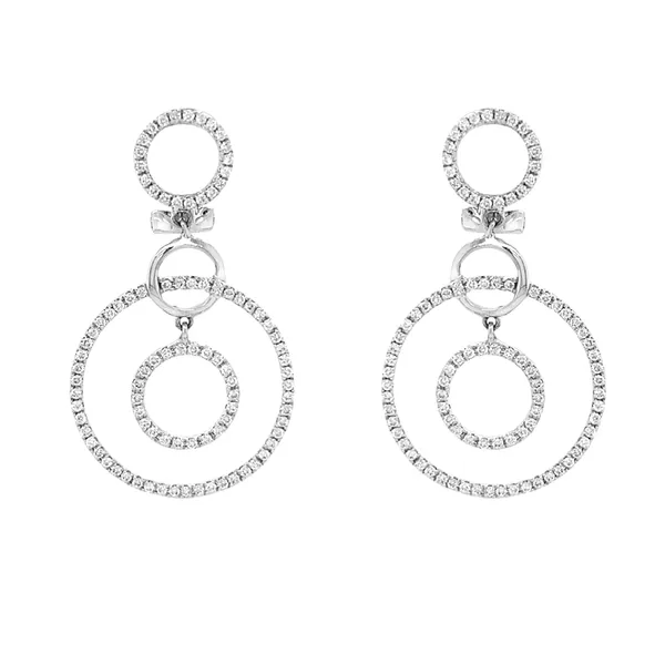 18K White Gold Diamond Earrings