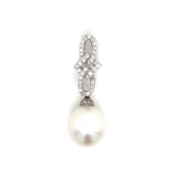 18K White Gold Pearl Pendant