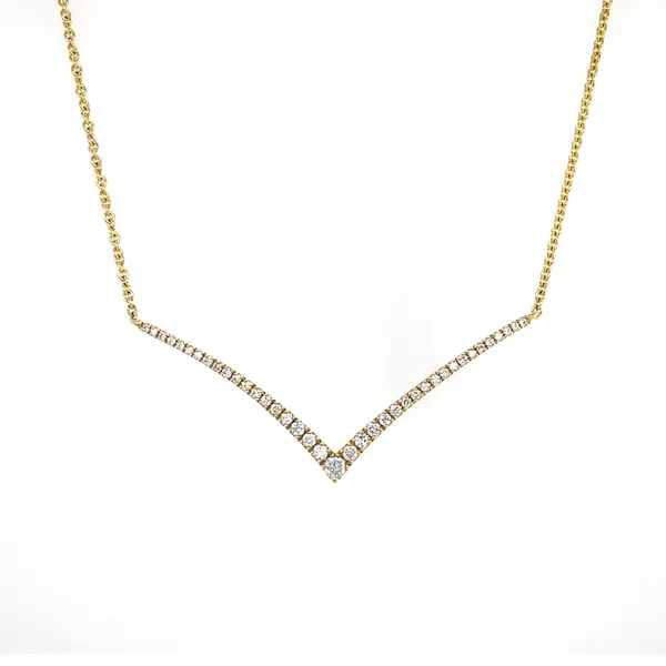 18K Yellow Gold Diamond Necklace