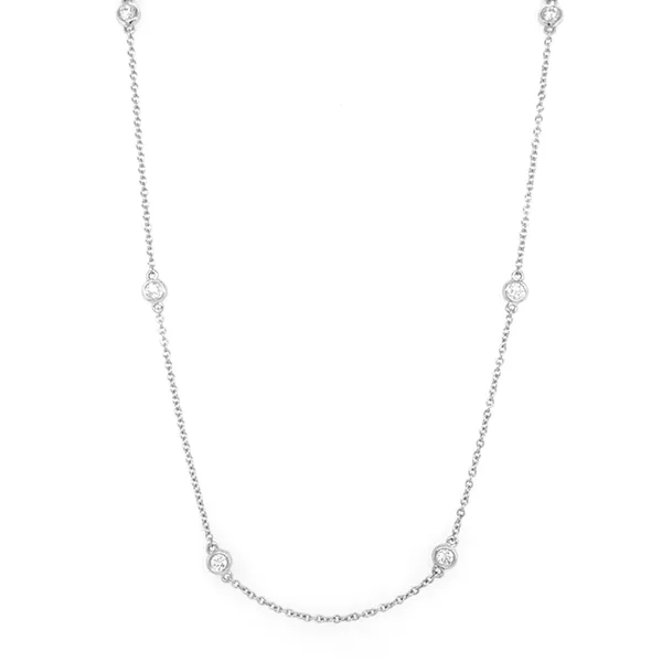 18K White Gold Diamond Necklace