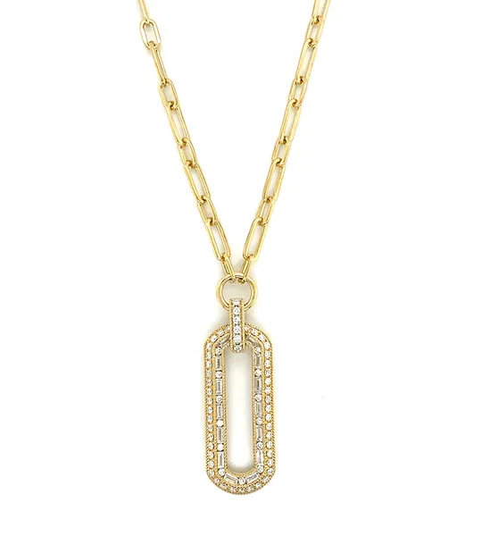 18K Yellow Gold Diamond Necklace