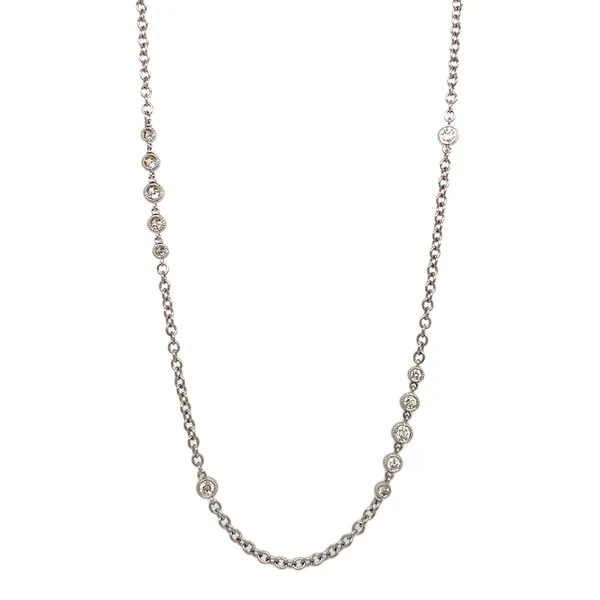 18K White Gold Diamond Necklace