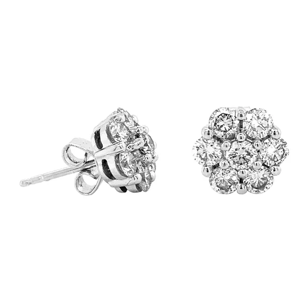 18K White Gold Diamond Earrings