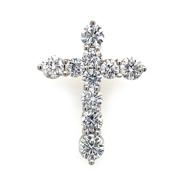 18K White Gold Diamond Pendant