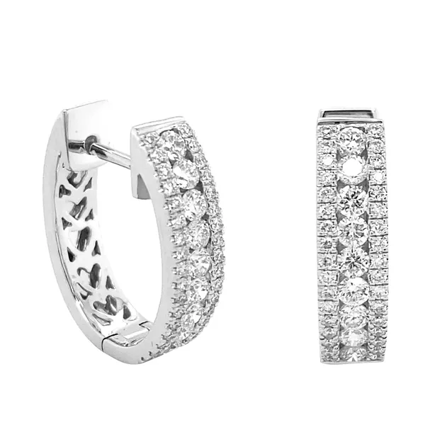 18K White Gold Diamond Earrings