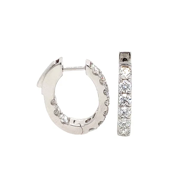 18K White Gold Diamond Earrings
