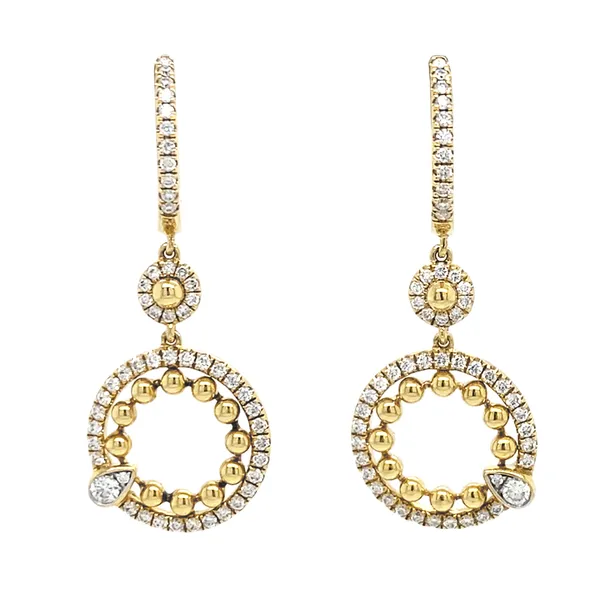 18K Yellow Gold Diamond Earrings