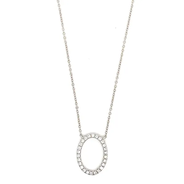18K White Gold Diamond Necklace