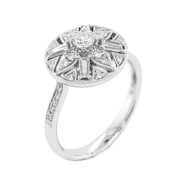 18K White Gold Diamond Band