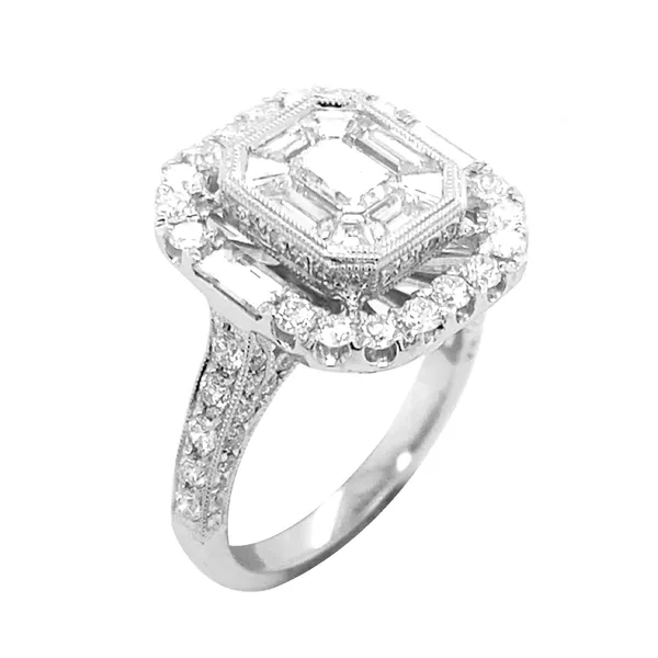 18K White Gold Diamond Ring