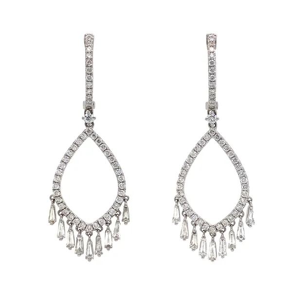 18K White Gold Diamond Earrings