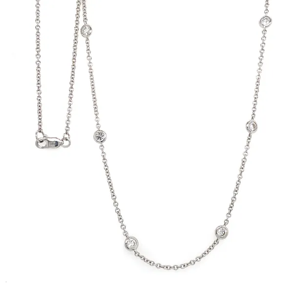 18K White Gold Diamond Necklace