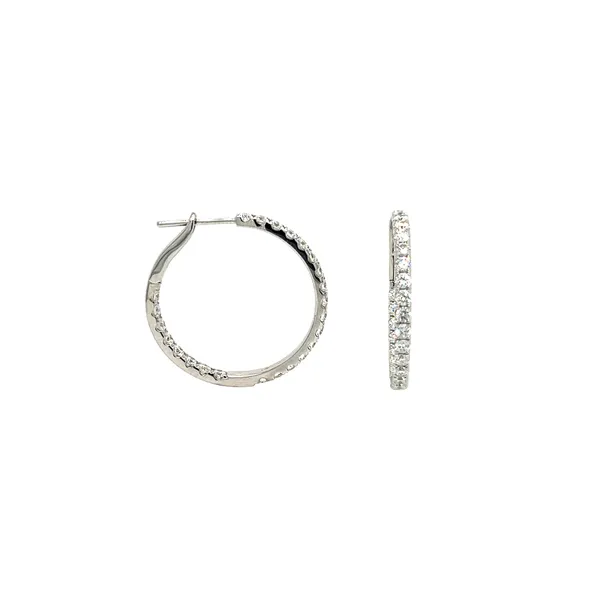 18K White Gold Diamond Earrings