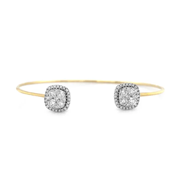 18K White Gold Diamond Bangle