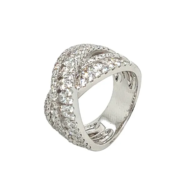 18K White Gold Diamond Band