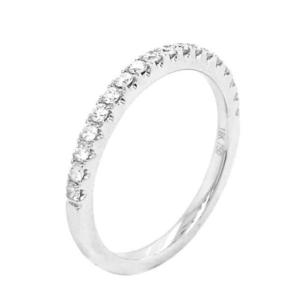 18K White Gold Diamond Band