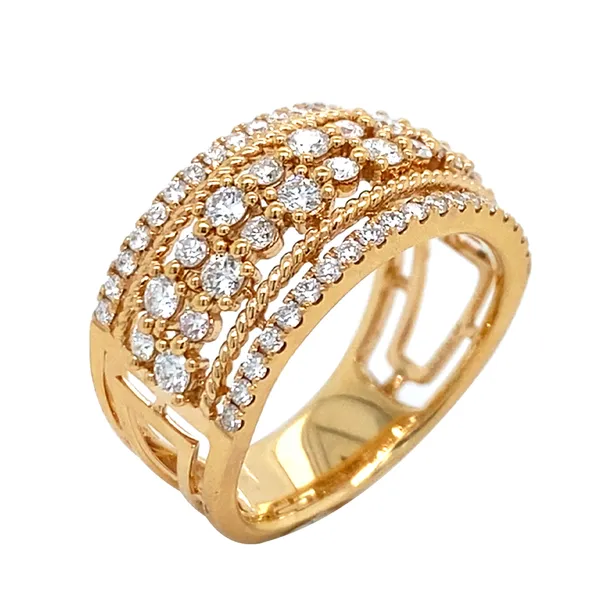 18K Rose Gold Diamond Band
