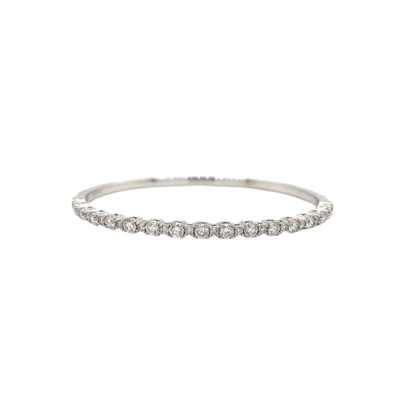 18K White Gold Diamond Bangle