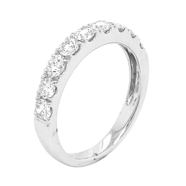 18K White Gold Diamond Band