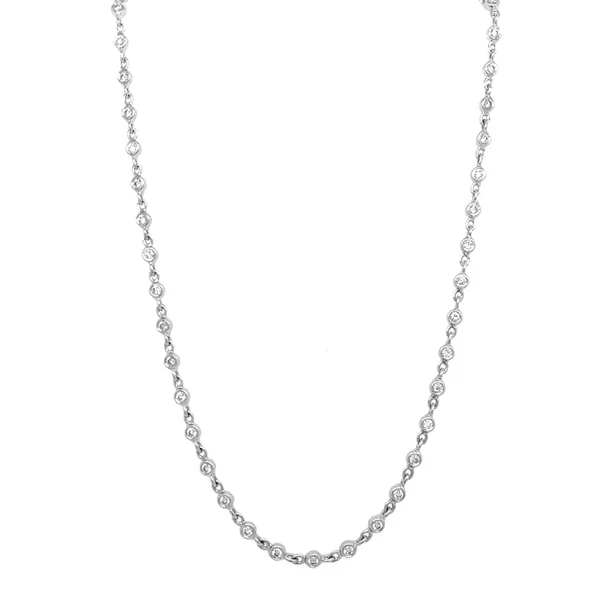 18K White Gold Diamond Necklace
