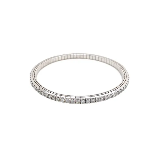 18K White Gold Diamond Bangle