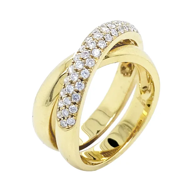 18K Yellow Gold Diamond Band
