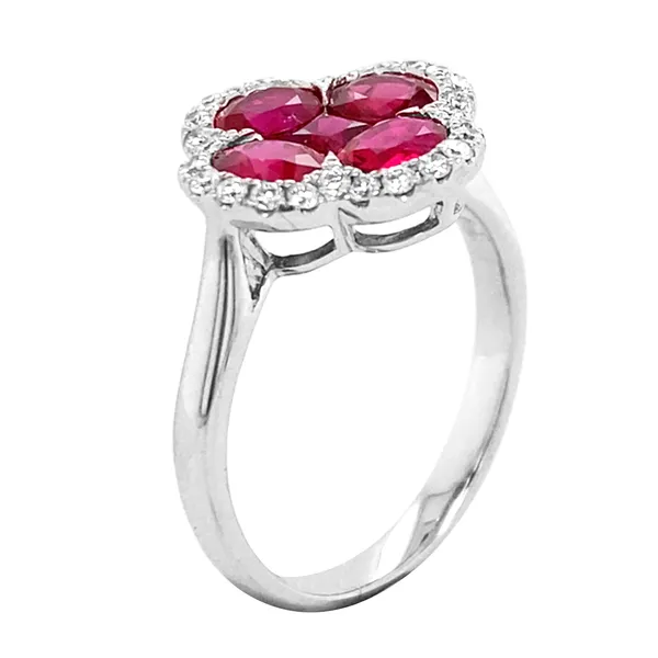 18K White Gold Ruby Ring