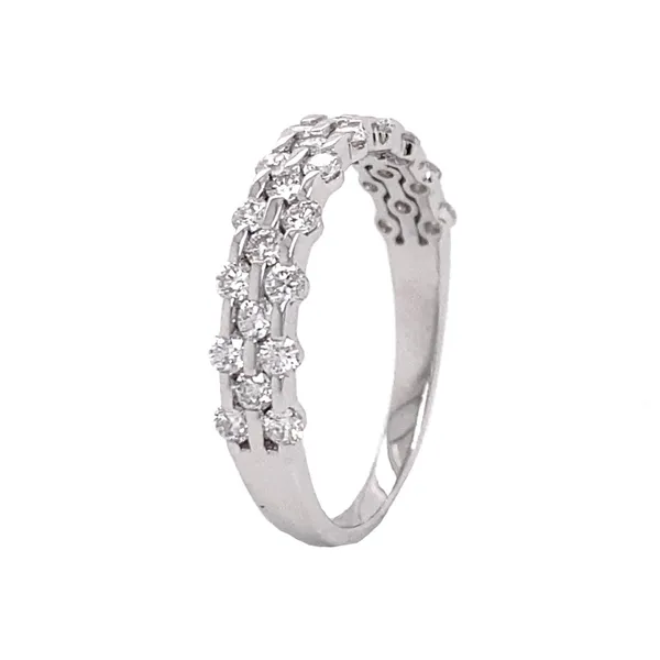 18K White Gold Diamond Band