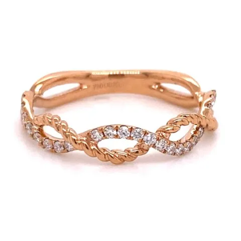 18K Rose Gold Diamond Band