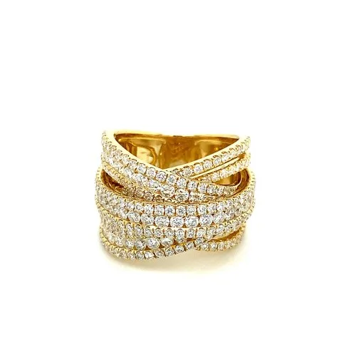 18K Yellow Gold Diamond Band